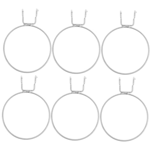 Cabilock Peg Board Hooks 6pcs Iron Loop Hooks Garage Cup Holder Easy Install for Tool Organization