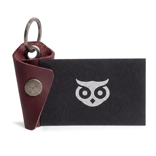 Image of Hide & Drink Full Grain Leather Wrap Keychain, Organizer Snap Closure, Key Ring Cover, Silencer Sleeve Key Holder for Men