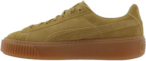 Puma Mens Suede Metallic Platform Sneakers Shoes Casual - Beige