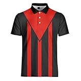 Männer Badminton Gradient 3D Poloshirt Casual Lose Umlegekragen Streifen Polo-Shirt V02018 XXL