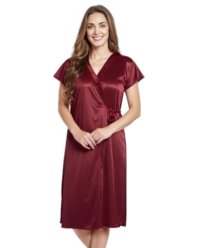 Image of PNAEONG Satin Short Wedding Nighty for Women Bridal