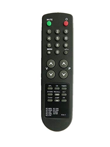 Image of LipiWorld 9 in 1 RC-66RL,RC-20R,RC-105RL,RC-24R,RC-30R,RC-30RL,RC-602,A910R,RC-37R CRT TV Universal Remote Control Compatible for BPL Crt Tv