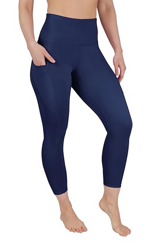 90 Degree By Reflex Womens High Waisted Capri Legging Side Pocket Squat Proof Gym Workout Yoga Pant2