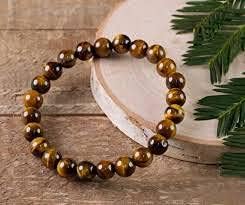Miniatura 3 de Pulsera de cuentas de cristal de ojo de tigre, joyería metafísica unisex para hombres y mujeres, Gema, Ágata