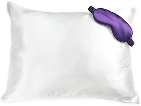 Mulberry Park Silk Pillowcase and Eye Mask Gift Set - 100% Grade ...