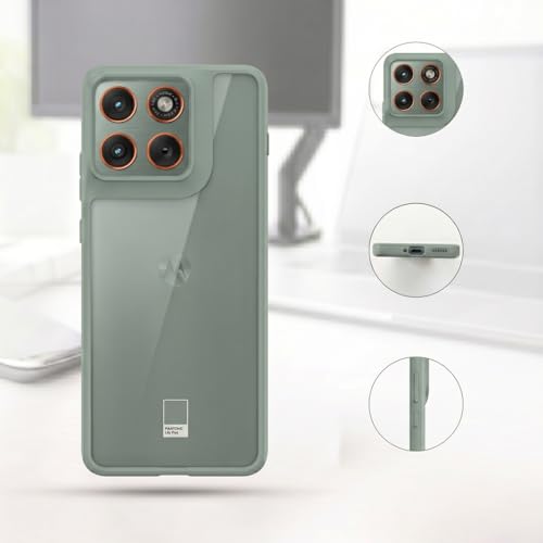 Image of Motorola Compatible with Moto Edge 70 Aurashine (TPU PC) Back Cover Drop Tested Shock Proof Mobile Case for Men, Women, Boys and Girls with Camera Protection (Lily Pad)