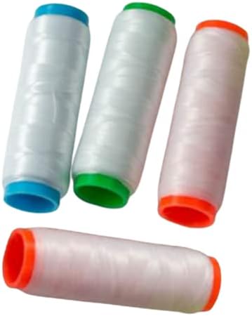 Damascus 4 Pcs Miracle Magic Elastic Thread 1312FT 0.15mm for Fishing Bait tie Invisible wrap for line Stretchy Tying System sea Keeper Twine Spool Nylon Saltwater Salmon Sturgeon Catfish