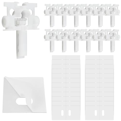 UBANU 12 Sets White Vertical Blind Repair Kit with Stem Gear & Pulley Head
