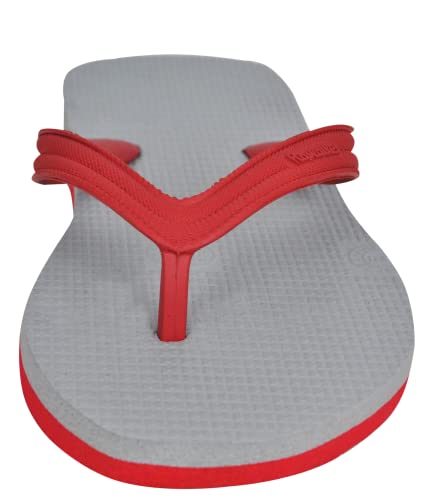 Image of Hawalker Prime Men's Flip Flops Made with 100% Natural & Durable Rubber for All Weather | Comfortable Hawai Chappals | Regular Wear Slippers (Red, White & Maroon)