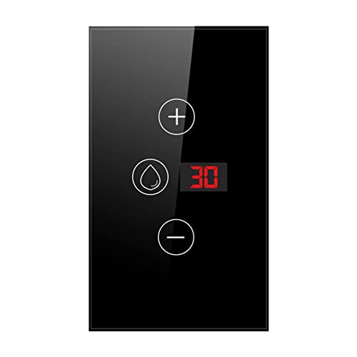 Rtauhife Caldera WiFi Inteligente Interruptor de Calentador de Agua Inteligente EstáNdar de EE. UU. el Control de la AplicacióN Tuya Smart Life Funciona con para Negro