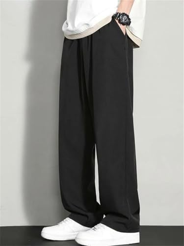 Men's Casual Straight Trousers Cotton Plus Size Korean Style Baggy Pants3
