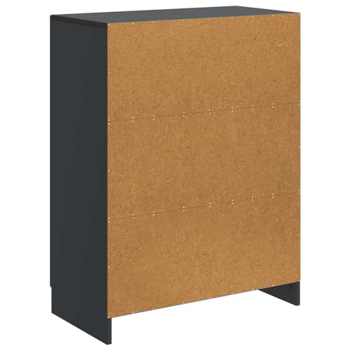 Aparador negro de madera como cómoda de 2 puertas para salón 8