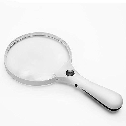 Loupe de lecture avec lumières 5X pour seniors et loisirs