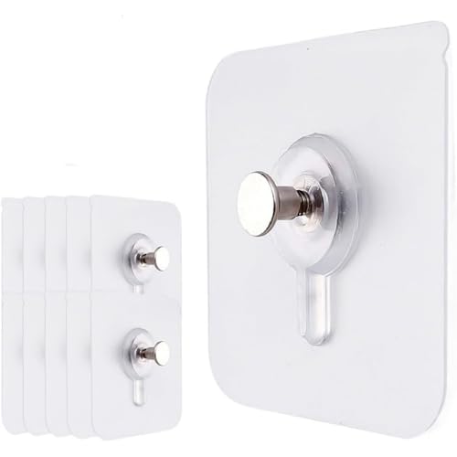 Image of Drill Free Adhesive Hooks, Picture Hangers Without Nails, 10Pcs Nail Free Wall Hangers, Wall Hooks Adhesive for Hanging for Kitchen, Home, Picture Hanging Hardware,Hanging Pictures Without Nail