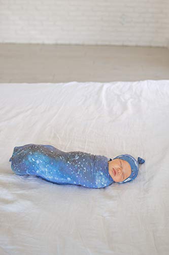 Image of Copper Pearl Baby Beanie Hat Top Knot Stretchy Soft Galaxy