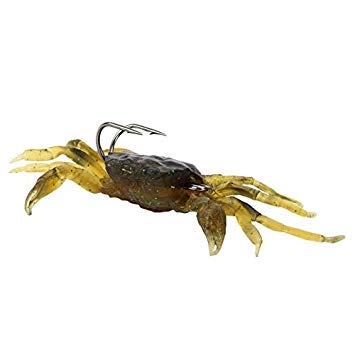 Sellify - Esche da Pesca Mavllos per granchi e granchi, 80 mm, 34,5 g, Azione affondante per Acqua salata, Esca Morbida Artificiale per Il Corpo 3D, Colore: Verde