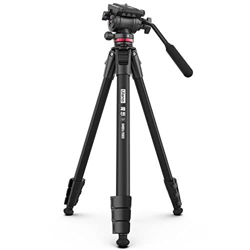 Ulanzi Mt-56 Camera Tripod Stand With Fluid Head, For Sony Nikon Canon Fujifilm Dslr Camera Video Shooting, W Cell Phone Holder Vlogging Travel Tripod Mount - Ombra 62.99 Inch #TOP12