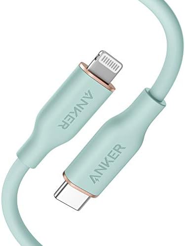 Anker PowerLine III Flow, USB C to Lightning Cable for iPhone 13 13 Pro 12 11 X XS XR 8 Plus [MFi Certified, 3ft, Coral Pink] Supports Power Delivery, Silicone Cable (Charger Not Included)
