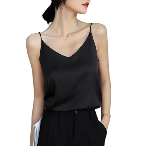 Camisola corta para mujer GUOYUXIAO con escote en V y tirantes finos