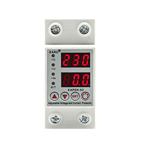 Protection surtension 230V double affichage rail din 63A