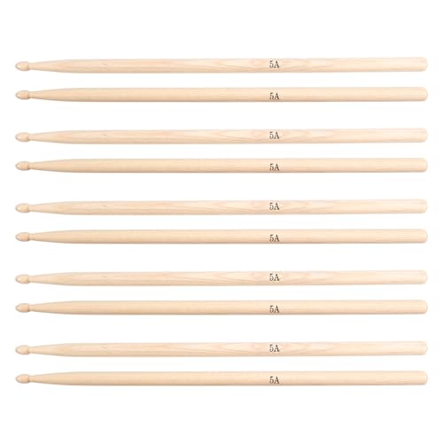 Baqueta 5A para batería en madera sólida miniatura 1