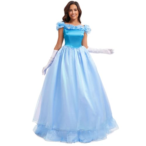 Déguisement de Cendrillon pour femme LANGWEI : robe de scène et accessoires de cosplay