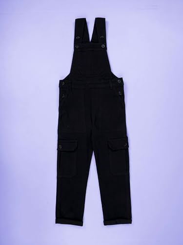 Image of KiddoPanti Unisex Denim Dungaree Pant With Cargo Pockets
