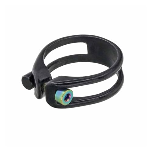 WDPASODYU Ultralight 6g Full Carbon Fiber +Screws Bike Seatposts Clamps Mountain Bike Road Bicycle Seat Post Clip 31.8/34.9mm Accessories(Color 31.8)