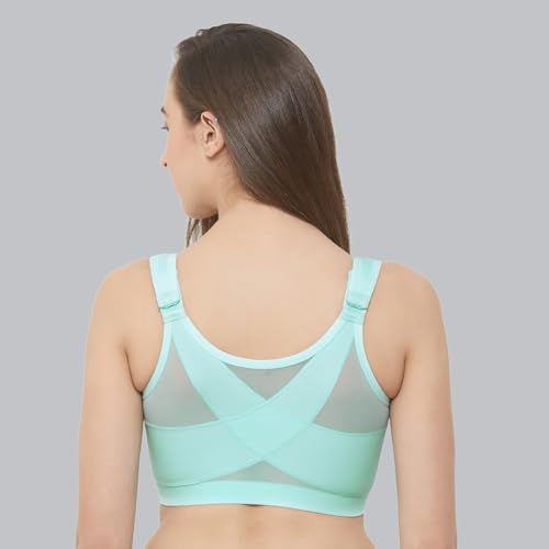 Image of SOIE Women Front Closure Full Coverage Non Padded Non Wired Posture Correction Bra
