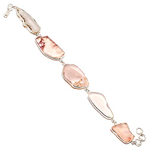 Bracelet agate rose argent 925 SF-1293 le cadeau fait main idéal