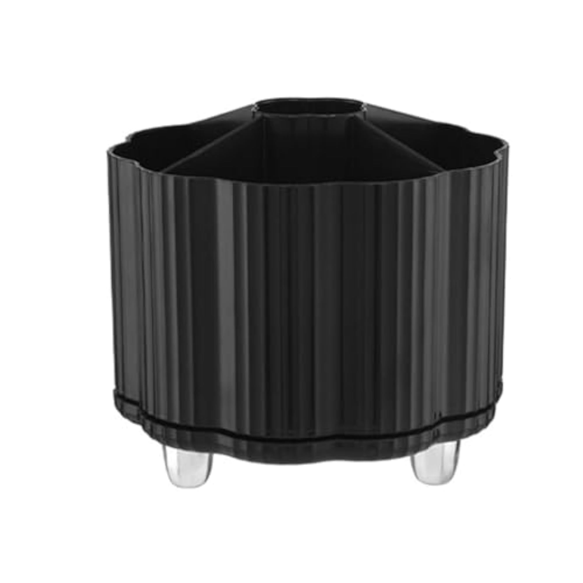 Multifunctional Large Portable 360° Rotating Makeup Brush Holder, Black