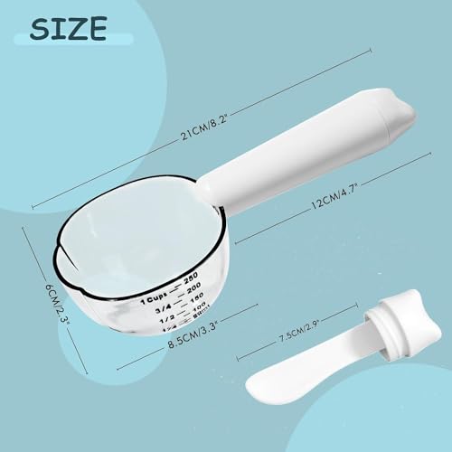 Mutclord Dog food measuring scoop 1cup,cat food scoop, Pet food scoop,cat spoons for wet food.Accurate measurement,Also can be used for rice, flour, soybean and other kinds of grain