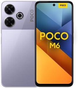Close-up of the Poco M6 4G's rear camera module and back panel