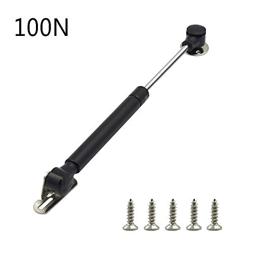 Lc Lictop 6 Pcs Soft Close Lid Support 100N/22.5Lb Gas Springs Strut Cabinet Door Lid Stay Support（Black #TOP2
