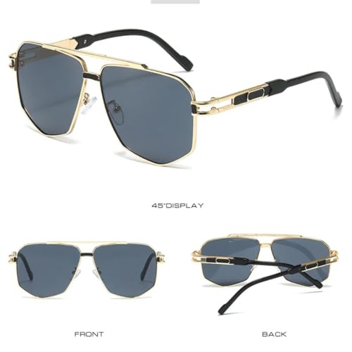 Lunettes de soleil rétro à double pont aux finitions premium - 3