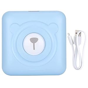 Thermoprinter Mini Portable Pocket Photo Printer voor fotopapiertiketten Memo Receipt Print, A6 Blue 304dpi