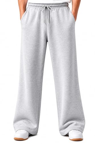 Image of Men's Baggy Track Pants | Oversized Cotton Joggers with Elastic Waistband, 2 Side Pockets & One Zipper Pocket | Relaxed Fit Streetwear, Gym & Casual Wear