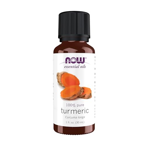 NOW Essential Oils Turmeric Essential Oil Soothing Uplifting Balancing 100% Pure Child-Resistant Cap 1-Ounce