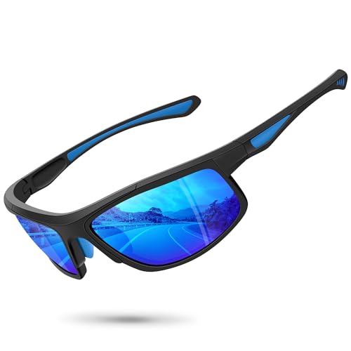 Sports Sunglasses for Men Women Polarized UV Protection Fishing Driving Cycling Bik Running Wrap Around Sun Glasses