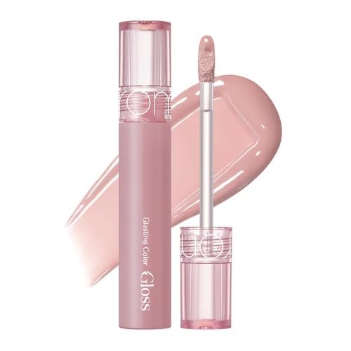 rom&nd Glasting Color Gloss | Korean Lip Gloss | High Shine Finish | Plumping Lip Oil | Long Lasting Wear | Hydrating Formula | Non Sticky Finish | Cream Haze