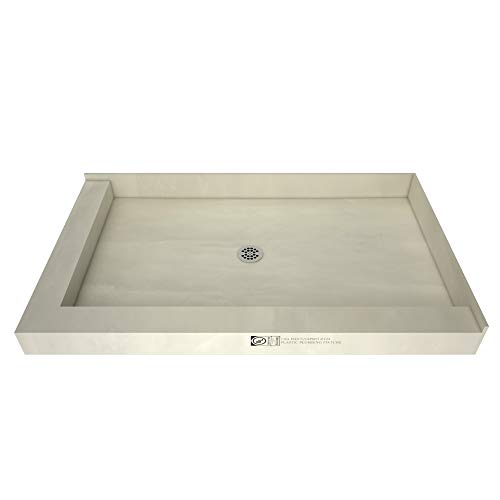 Tile Redi P3642C-DLRDPVZ Shower Pan Kit with Flashing, Center Drain- Double Curb Shower Base, 2" PVC Drain and Plate Included, 42" Width x 36" Depth by Tile Redi USA - Used condition - US$547.04
