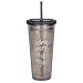 Harry Potter Marauder's Map Travel Cup with Straw - I Solemnly Swear That I Am Up to No Good - Acrylic Tumbler with Silver Design - 22 oz