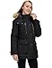 wantdo Women's Insulated Winter Coat Parka with Removable Hood Black Medium (Black, Medium)