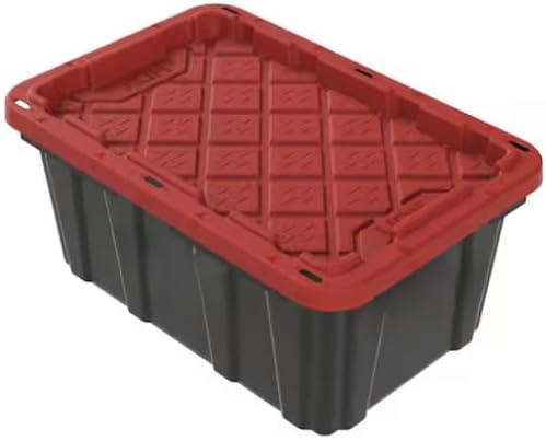 7-Gallon Durable Storage Tote in Black DU80837