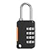 Roadoor Zamek z 4 cyframi, kłódka na hasło mini kłódka na bagaż do plecaka szkoły siłowni skrytka skrzynka narzędziowa czarna jeden rozmiar