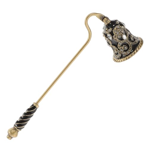 OUNONA Rhinestone Flower Candle Snuffer Long Handled Candle Accessory for Extinguishing Elegant Design for Home Weddings Parties and Events Construction