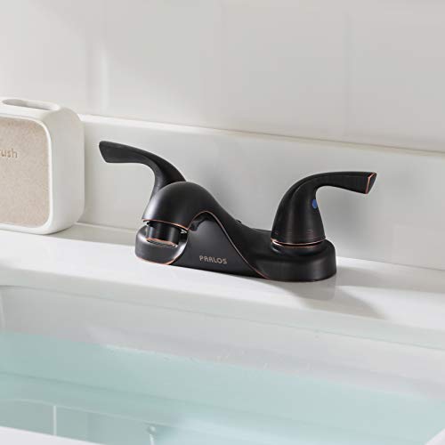 PARLOS 2-Handle Bathroom Sink Faucet with Metal Drain Assembly & Hose Lead-Free cUPC, Oil Rubbed Bronze, 13590 - Thumbnail 4
