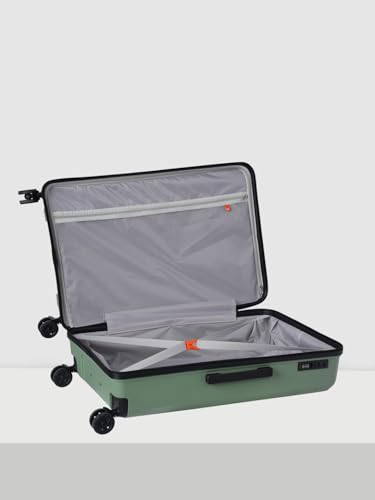 Image of Wildcraft Safara Mercury Hard Trolley Large Luggage | Durable Polycarbonate Shell | 360 Spinner Wheels | Telescopic Handle | Lightweight Check-in Travel Suitcase, Green