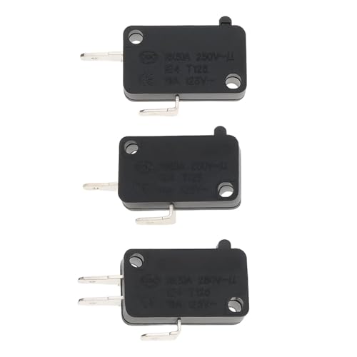 Briny River Lot de 3 interrupteurs de porte pour micro-ondes SPST SPDT 16 A 250 V WB24X10103 3B73361E SZM-V16-FD-63