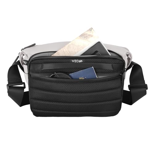 Image of Vanguard VEO Lite S7L Camera & Everyday Shoulder Bag (Cream) - Fits Mirrorless Camera + Multiple Lenses, Tablet Storage, Removable Dividers, Easy-Clean Water-Resistant Design